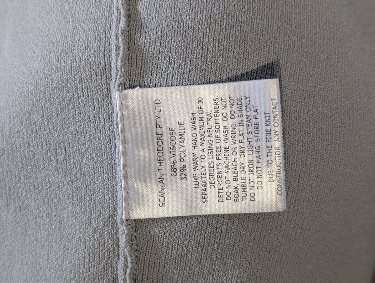 Scanlan Theodore Crepe Knit Waterfall Jacket Grey - Image 2