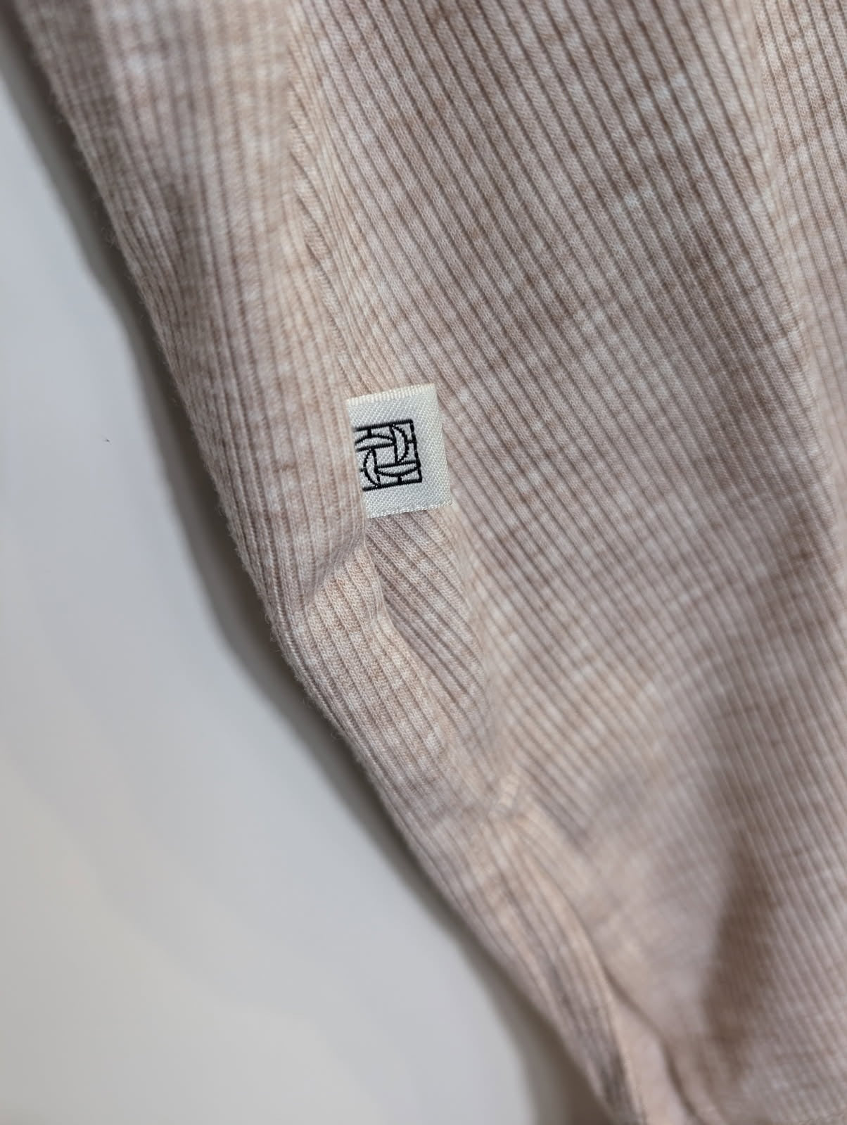 Elka Collective Ribbed Button Down Shirt Beige Size 10 - Image 2