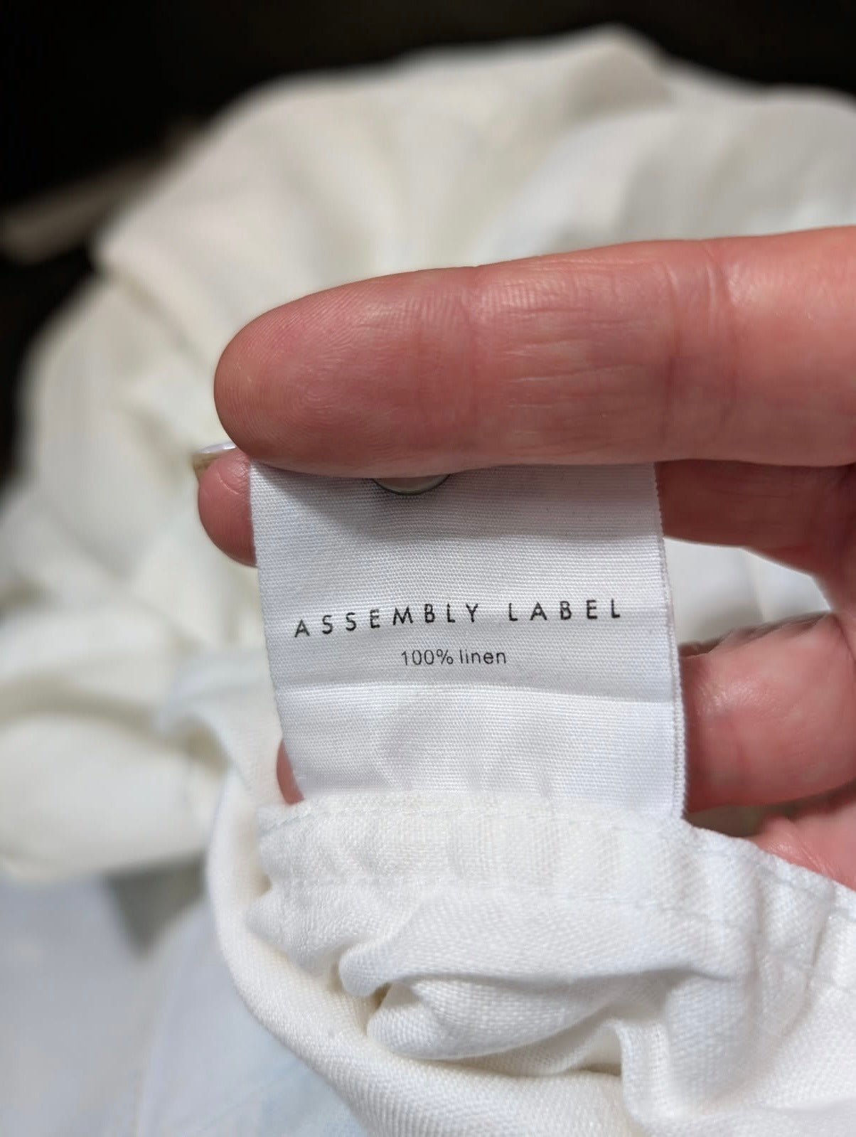 Assembly Label Linen Utility Jumpsuit - White Size 8 - Image 2