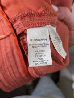 Veronika Maine Trousers Rust Orange Size 8 - Image 2