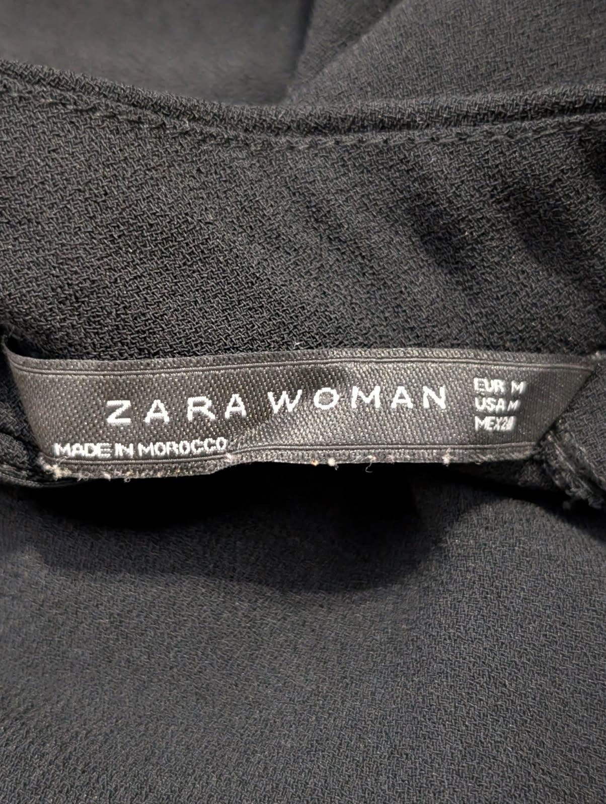 Zara Black Sleeveless Choker Neck Mini Dress - Size M - Image 2