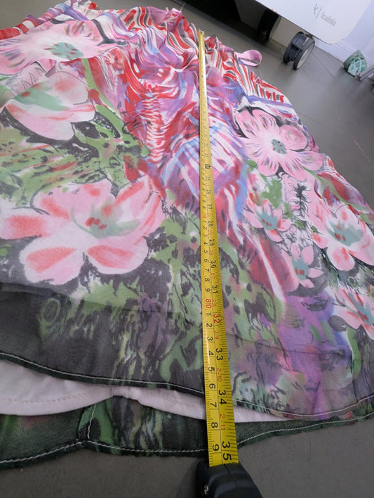 Arabella Couture Floral Chiffon Slip Dress - Pink Multi One Size - Image 2