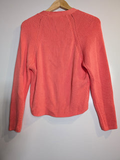 Marcs Kala Rib Knit Cardigan Coral Pink Women's XS - Image 2