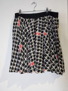 Ginger & Smart Skater Skirt - Sunglasses Print Cotton Silk Blend - Image 1