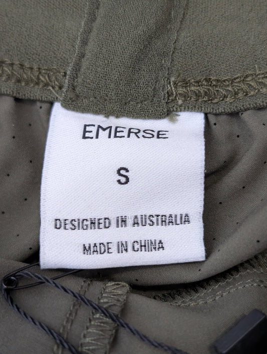 Emerse Performance Training Shorts - Olive Green Men's Size Small - Image 2