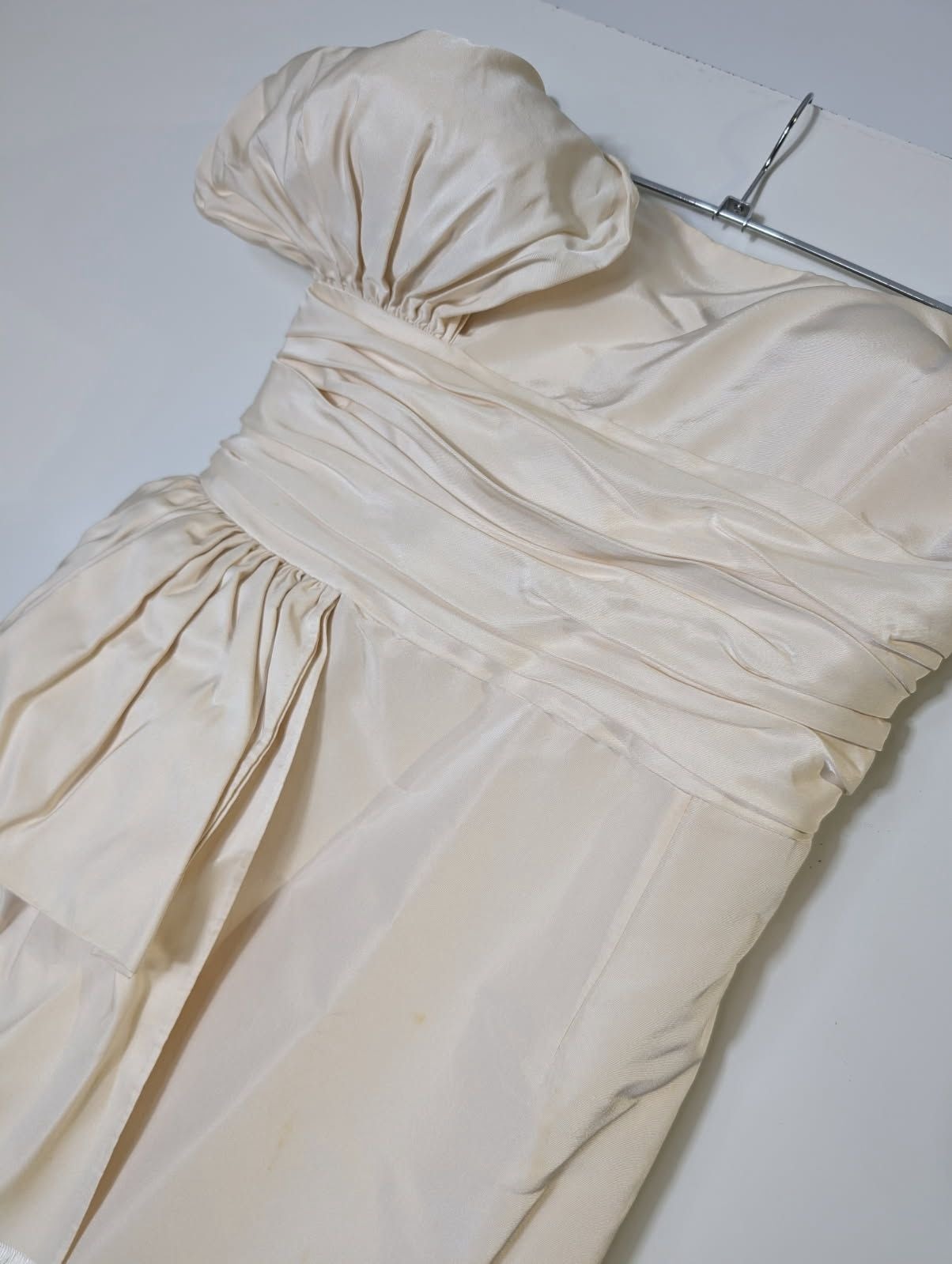 Oscar de la Renta Evening Gown Ivory Silk Taffeta US 10 - Image 2