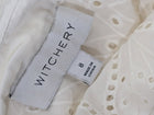 Witchery Broderie Anglaise Button-Down Shirt White Women's Size 8 - Image 2