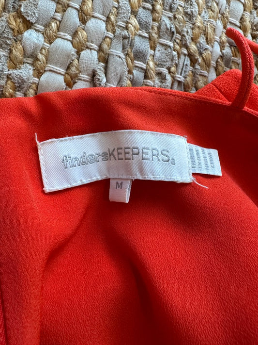 Finders Keepers Orange Square Neck Spaghetti Strap Camisole Top - Size M - Image 2