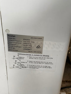 Excelair EPA10A Portable Air Conditioner with Exhaust Hose - Image 2