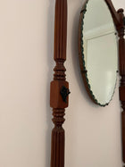 Vintage Victorian Style Wooden Hall Stand with Bevelled Mirror and Coat Hooks - Image 4