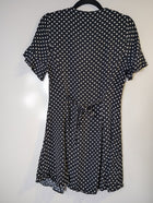 Zara Woman Polka Dot Button-Front Mini Dress Black and White XS - Image 2