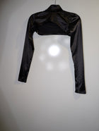 I.AM.GIA Black Satin Mock Neck Bolero Shrug Size S - Image 2