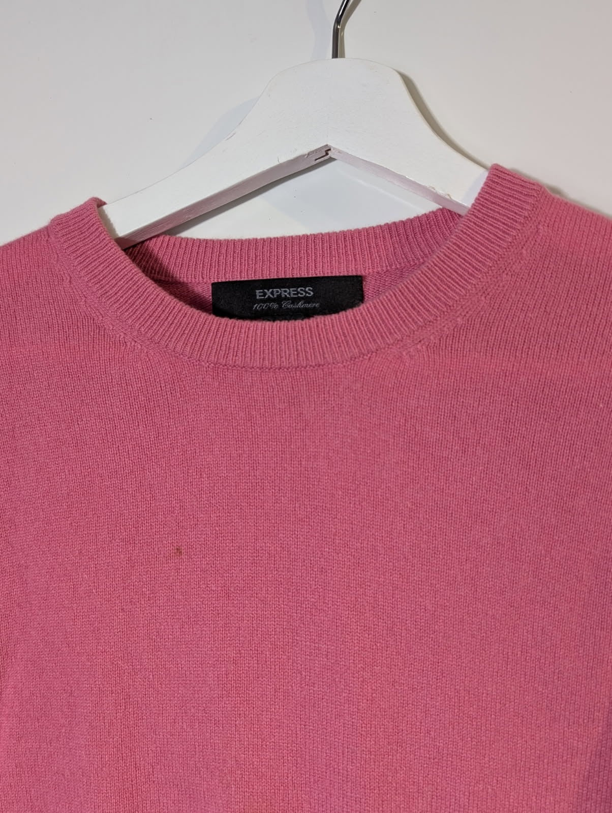 Express Cashmere Crew Neck Sweater Pink Women's Size M - Image 2