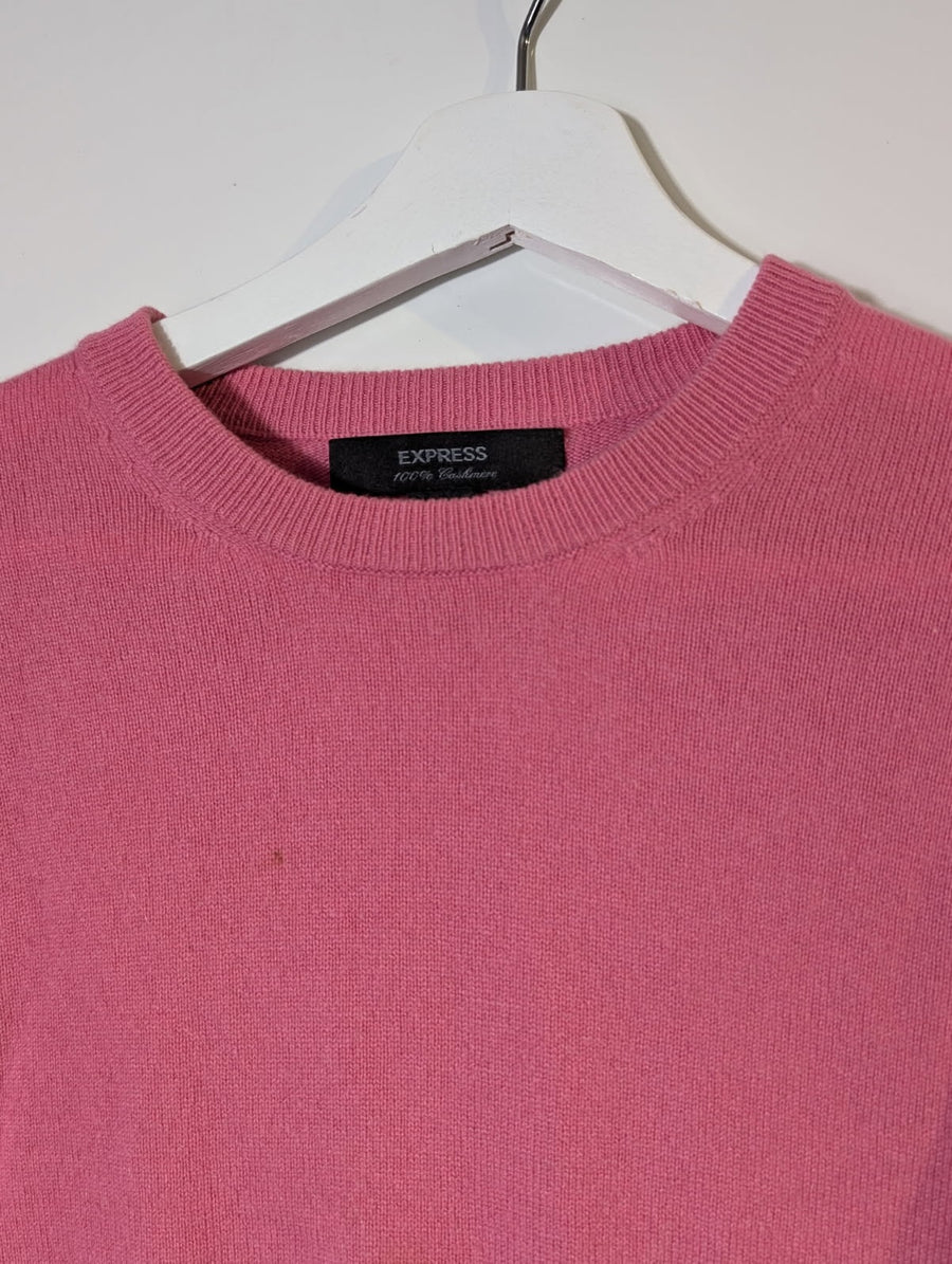 Express Cashmere Crew Neck Sweater Pink Women's Size M - Image 2