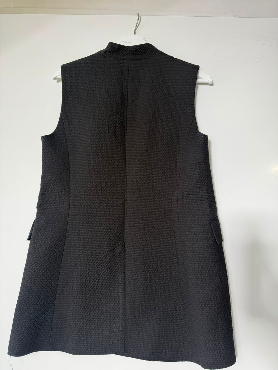 Cue Black Textured Sleeveless Longline Vest Size 10 - Image 2