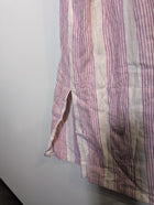 Elka Collective Striped Smocked Midi Dress Pink & White AU 10 - Image 2