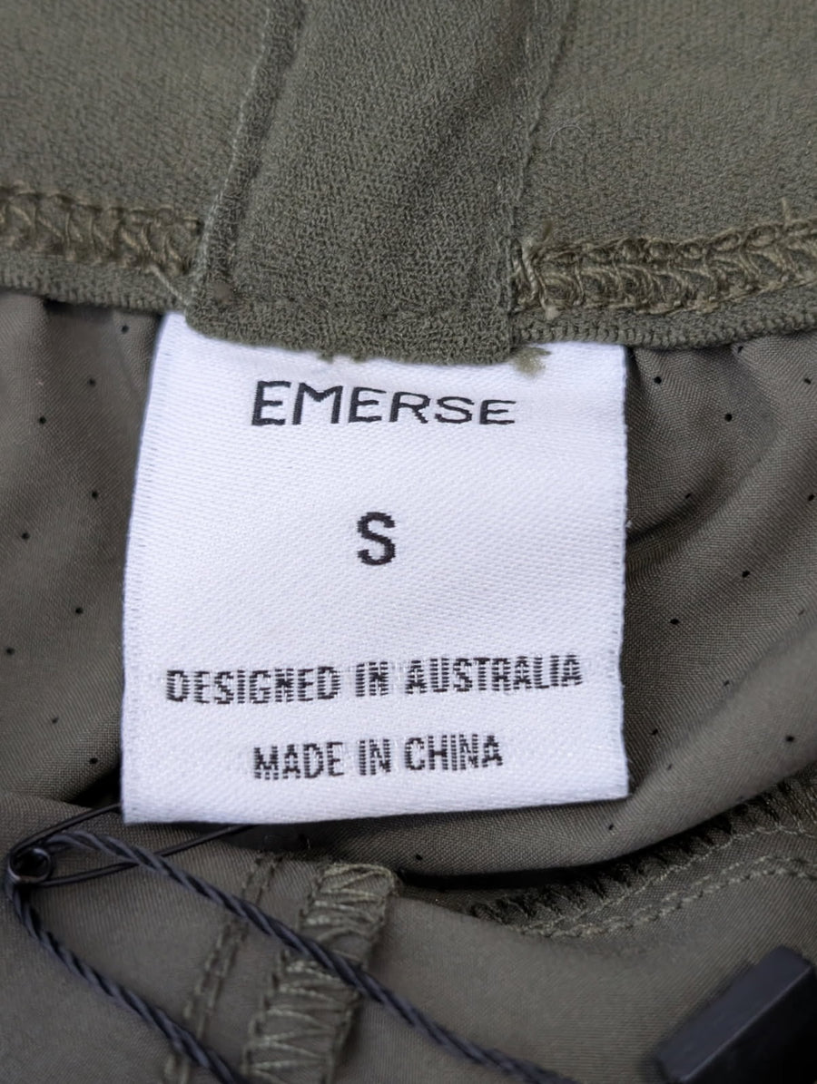 Emerse Performance Training Shorts - Olive Green Men's Size Small - Image 2