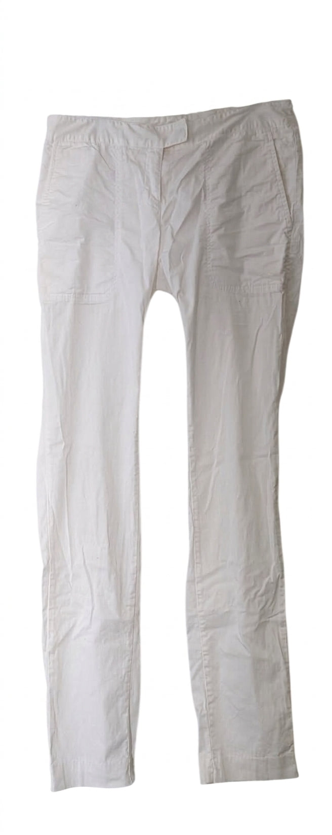 Lee Mathews White Cotton Utility Trousers - Size 2 - Image 1