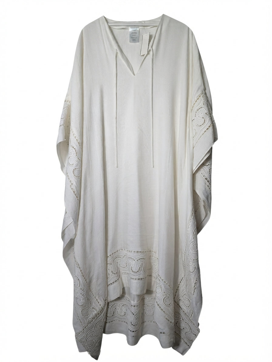 Jonathan Simkhai Lace Trim Kaftan Cover-Up White Size S - Image 1