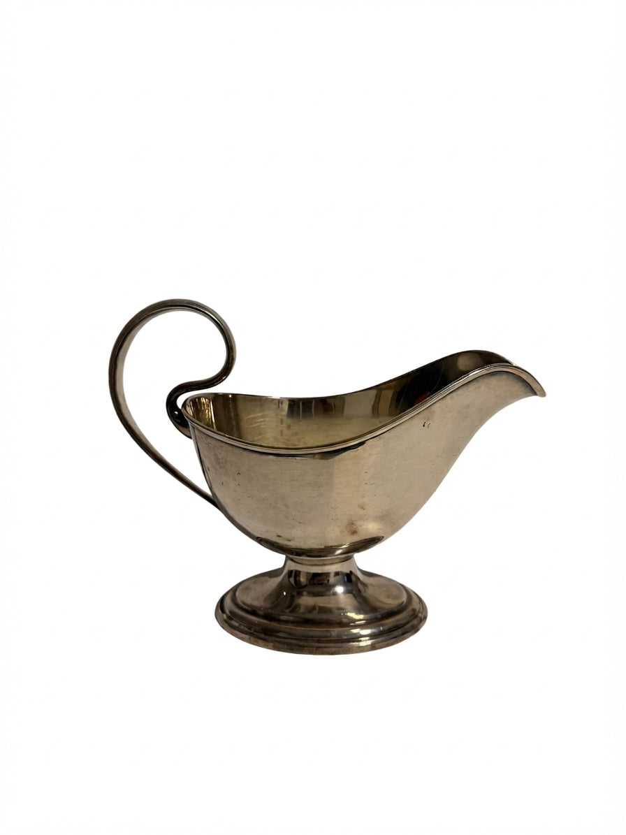 Vintage Silver-Plated Gravy Boat Pedestal Base - Image 1