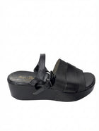 Paris Leather Platform Sandals Black - Image 1
