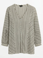 Massimo Dutti Striped Button-Down Blouse Women's XS - Image 1