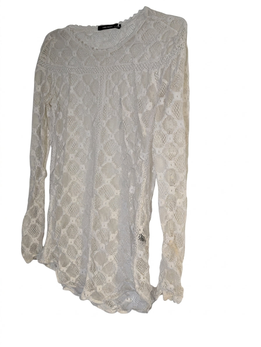 Isabel Marant Cream Lace Long Sleeve Blouse - Image 1