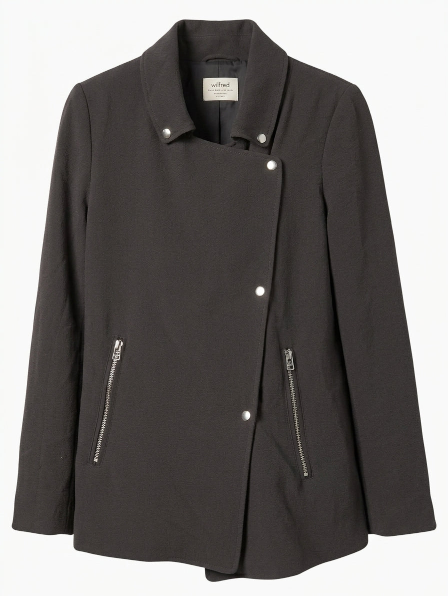Wilfred Moto Jacket Black Zip Detail Women's XXS - Image 1
