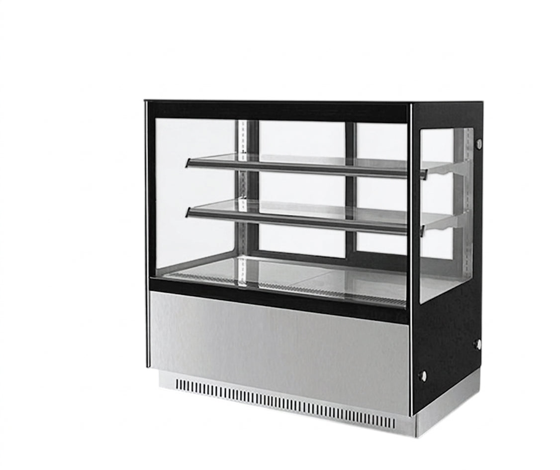 Belleview Commercial Refrigerated Cake Display Showcase Black/Steel