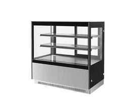 Belleview Commercial Refrigerated Cake Display Showcase Black/Steel - Image 1