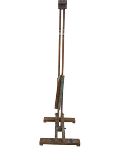 Vintage Wooden H-Frame Studio Easel Adjustable Art Stand - Image 1