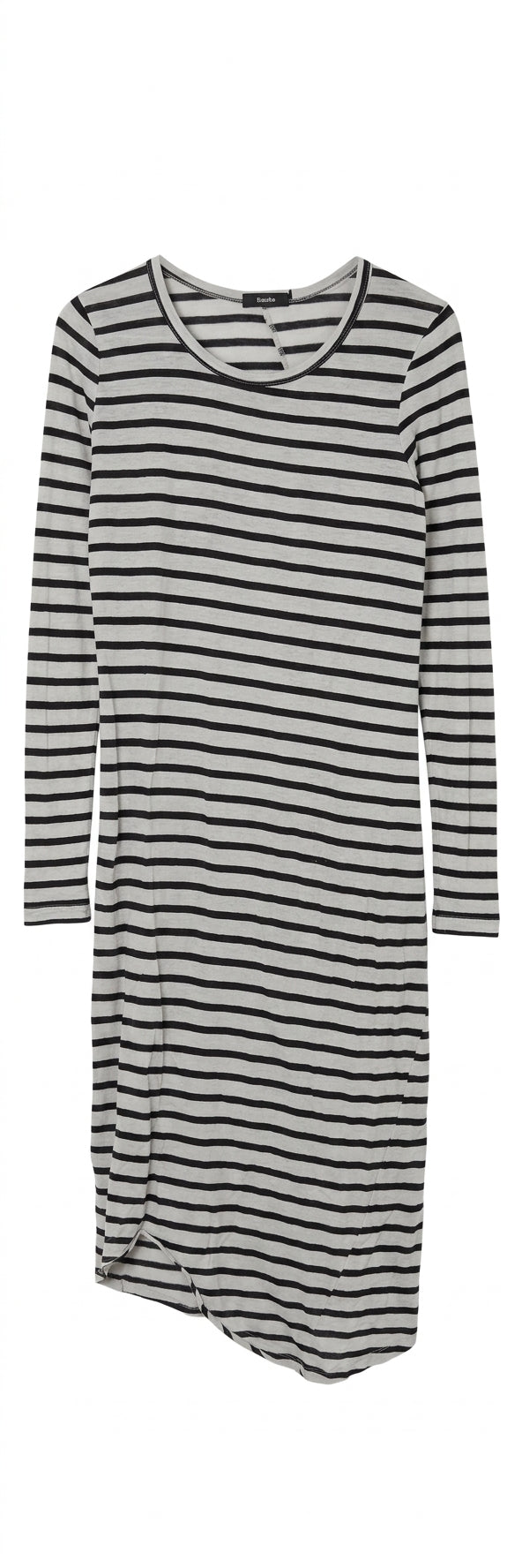 Bassike Women's Striped Long Sleeve T-Shirt Dress - Organic Cotton Size XS - Image 1