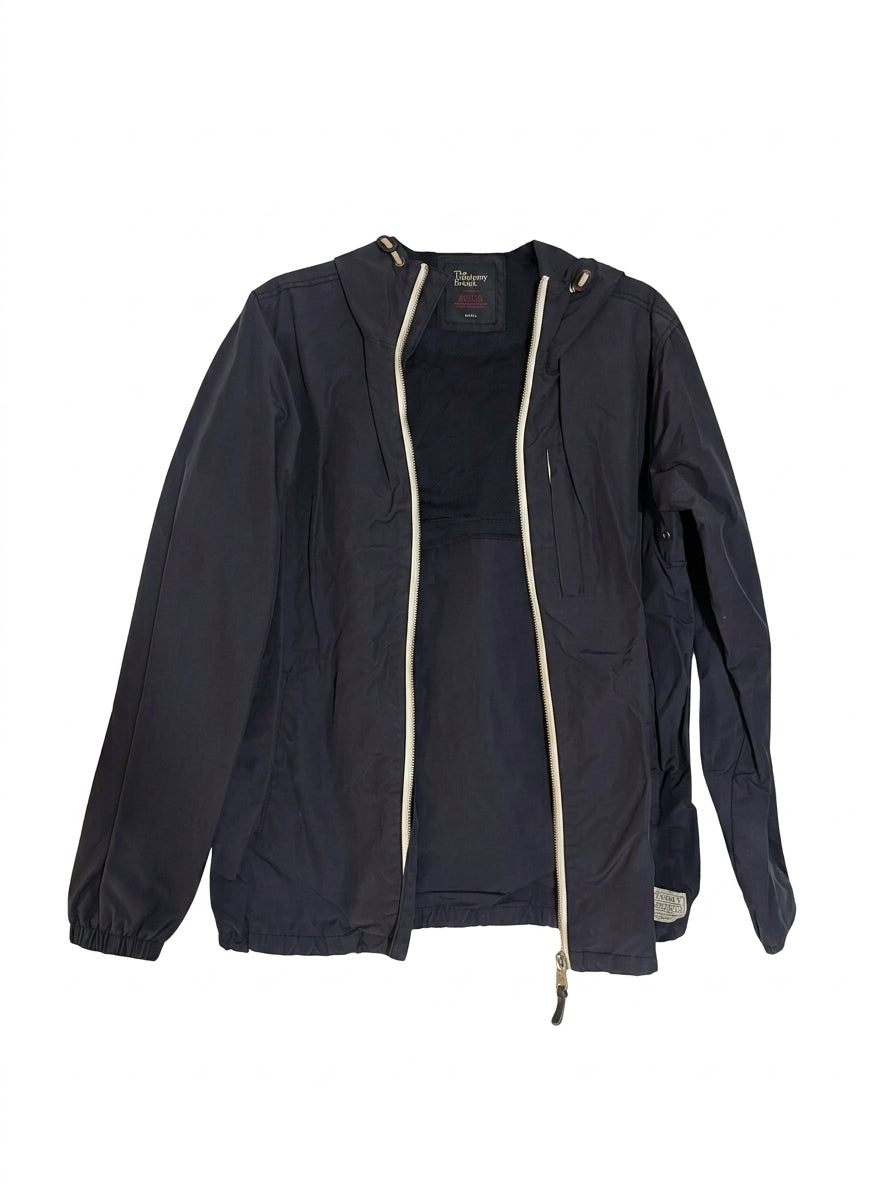 The Academy Brand Men's Lightweight Hooded Windbreaker Jacket - Navy Size Small - Image 1