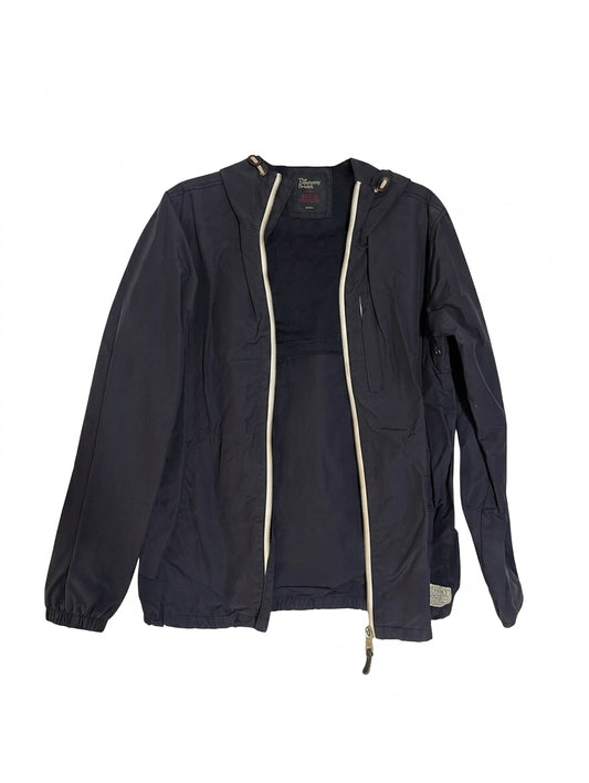 The Academy Brand Men's Lightweight Hooded Windbreaker Jacket - Navy Size Small - Image 1