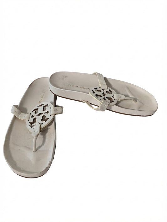 Tory Burch Miller Cloud Sandals Cream Women's US 10 - Image 1