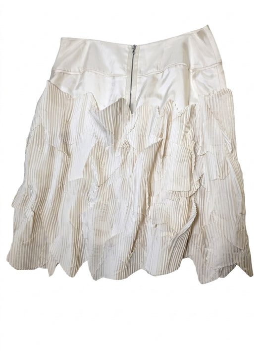 Lisa Ho Cream Pleated Ruffle Skirt - Women's AUS 10 - Image 1