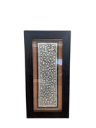 Artisan Hand-Embossed Metal Wall Art Panel Floral and Bird Motif 1200x600mm - Image 1