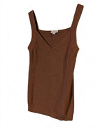 Elka Collective Knit Tank Top Brown Ribbed Sleeveless Women's AU 10 - Image 1