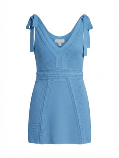 Rebecca Vallance Knit Mini Dress Blue AU 8 - Image 1