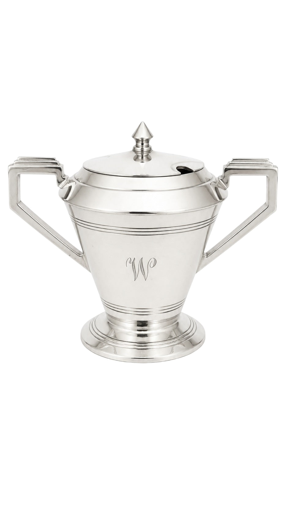 Vintage Art Deco Silver Plated Sugar Bowl With Lid - Image 1
