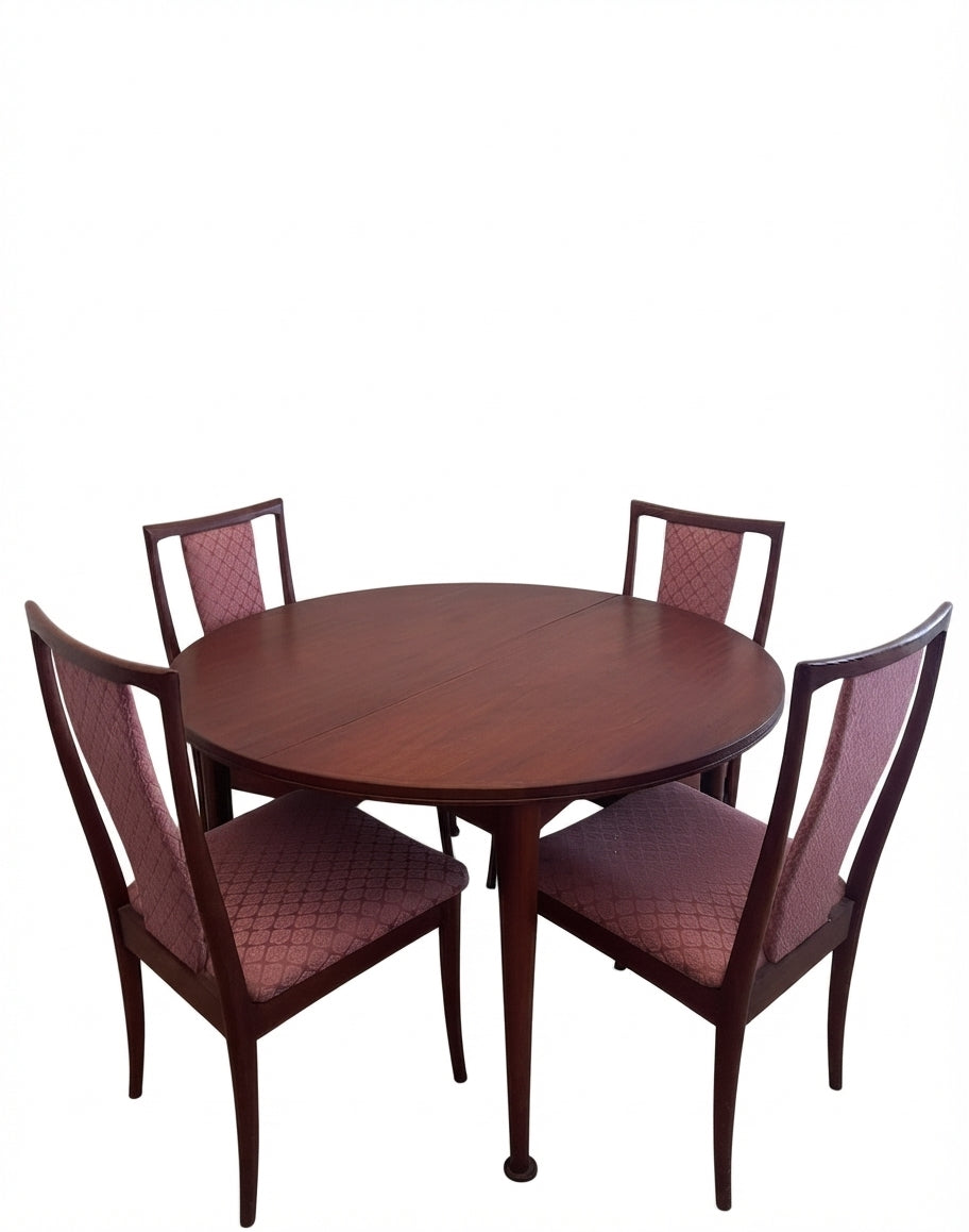  Authentic Parker  Mid-Century Modern Dining Table & Chairs Set Walnut Extension - Image 1