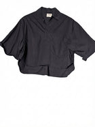 Avaalia The Label Cropped Button-Down Shirt Black Size S - Image 1