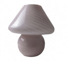 Vintage Murano Style Swirl Glass Mushroom Lamp - Pink Table Light - Image 1
