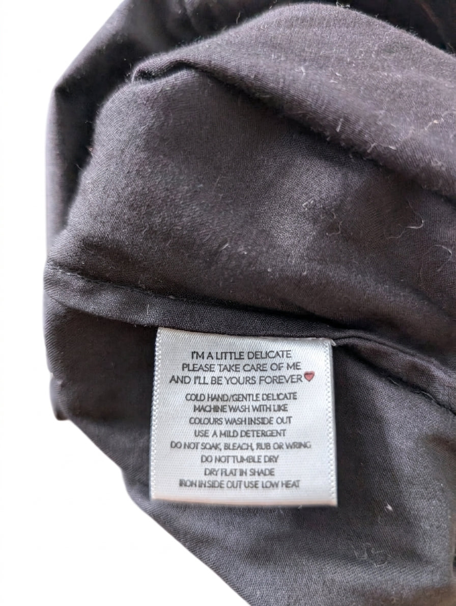 Posse Tiered Maxi Skirt Black Contrast Stitching Size M - Image 2