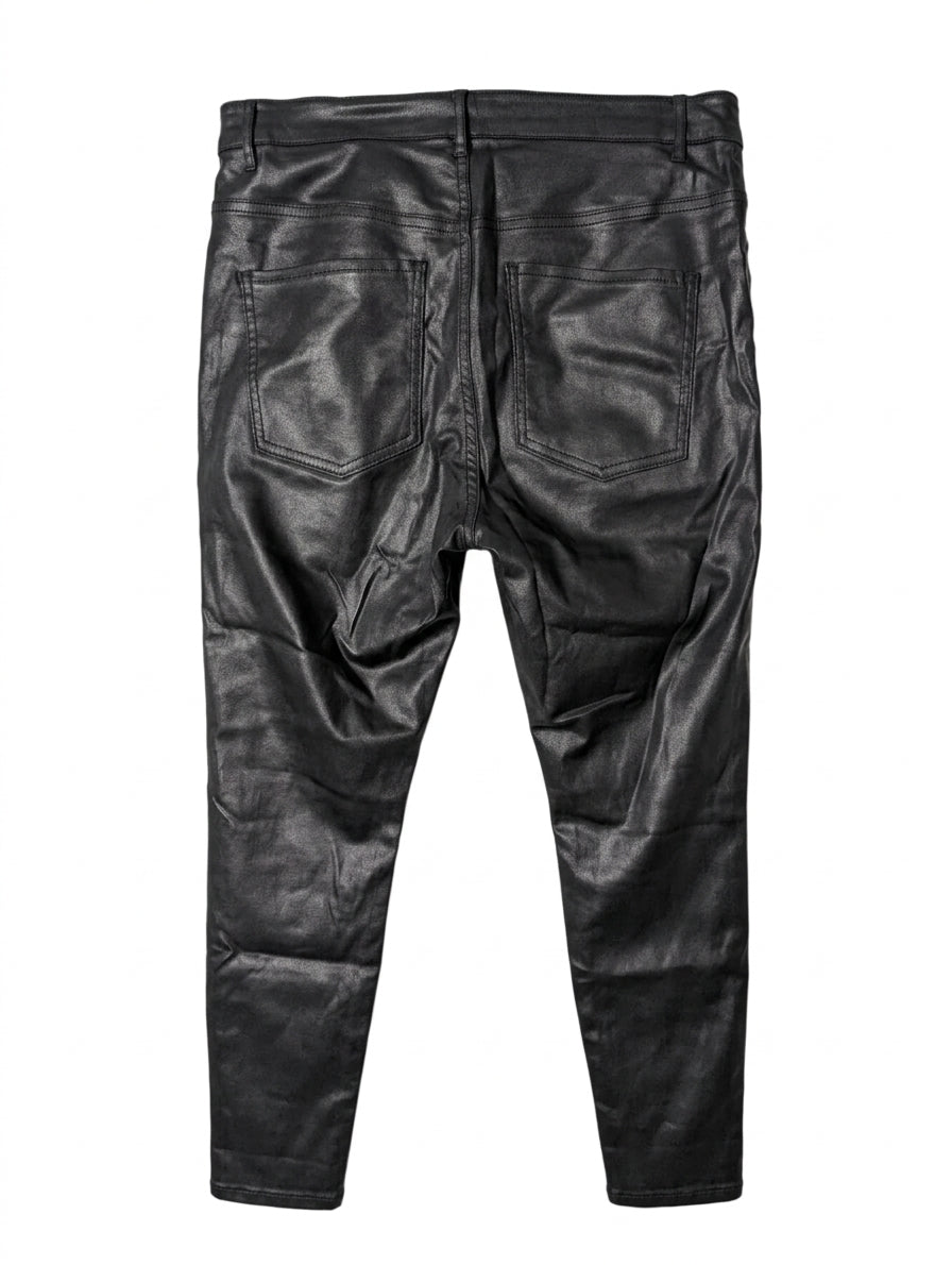 Witchery Women's Coated Skinny Jeans Black Size 14 - Image 2