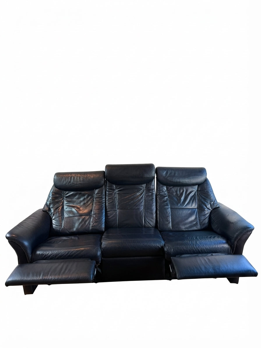 Narvik 3-Seater Electric Reclining Sofa Black