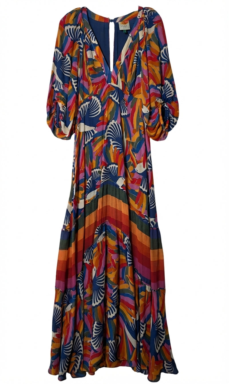Farm Rio Mixed Prints Maxi Dress Multicolour Size S - Image 1