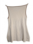 Elka Collective Ribbed Knit Tank Top Cream & Brown Size 10 - Image 1