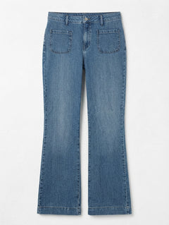 Pablo Women's Patch Pocket Flare Jeans Blue Denim Size 42 - Image 1