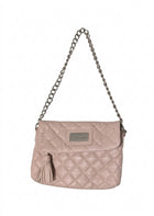 Alannah Hill Quilted Crossbody Bag - Blush Pink with Chain Strap - Image 1